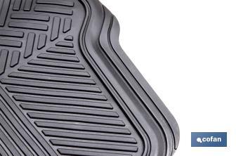 Alfombrillas de PVC universales para coche | Set de 4 alfombras | Antideslizantes y ajustables - Cofan