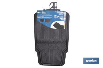 Alfombrillas de PVC universales para coche | Set de 4 alfombras | Antideslizantes y ajustables - Cofan