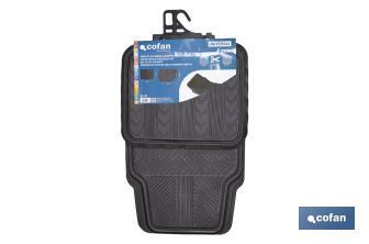 Alfombrillas de PVC universales para coche | Set de 4 alfombras | Antideslizantes y ajustables - Cofan