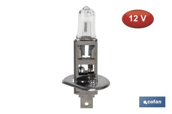 Lámpara Halógena H1 (P14,5S) 12V 55W | Pack: 10 uds - Cofan