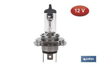 Lámpara halógena H4 (P43t) 12V 60/55 W | Pack: 10 unidades - Cofan