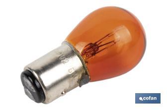 Double contact light bulb of 12V | Level pins | BAY15d bulb cap type | P21/5W cap | Available in various colours - Cofan