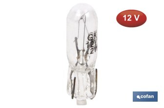 Lámpara SIN casquillo W1,2-T5 12 V - Cofan