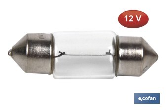 Lámpara Plafonier C10W (11 x 31 mm) 12 V - Cofan