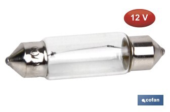 Lámpara plafonier C10W (11 x 38 mm) 12 V - Cofan