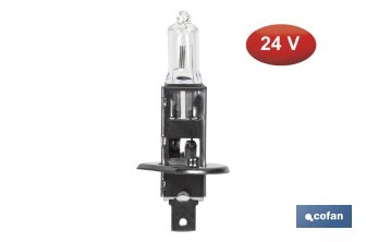 Lámpara halógena H1 (P14,5S) 24 V 70 W | Pack: 10 unidades - Cofan