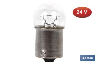 Lámpara piloto R10W (BA15s) 24 V - Cofan