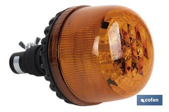 Luz Estacionaria destellante Led Naranja Clase 1 | ECE R65 | Para soporte flexible de 12/24 V | Clasificación de Protección IP66 - Cofan