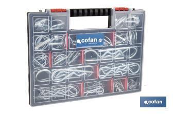 Assorted "R" and ring split pins case - Cofan