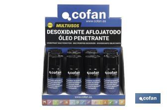 Espositore per disossidante | Lubrificante multiuso | Alto potere idrorepellente | Elimina i residui - Cofan