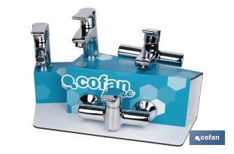 Kit de Grifería con Expositor para Grifos de Baño Modelo Ross | Ideal para exponer grifos | Capacidad de 5 unidades - Cofan