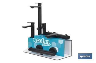 Cofan Kit de Torneiras com Expositor para Torneiras de Banho Modelo Kerch | Ideal para expor torneiras | Capacidade para 5 unidades - Cofan