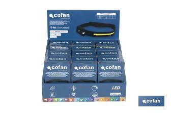 Display stand for dual head torch | Includes 12 pieces for various applications - Cofan