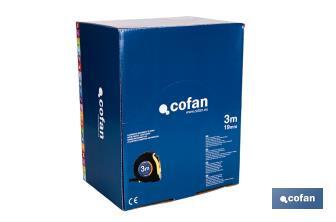 Expositor para flexómetros con protección de goma de Cofan | Incluyen los flexómetros | Varias medidas y capacidades - Cofan
