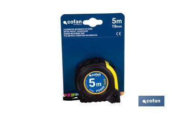 Expositor para flexómetros con protección de goma de Cofan | Incluyen los flexómetros | Varias medidas y capacidades - Cofan