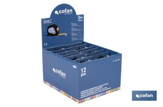 Expositor para flexómetros antideslizantes de Cofan | Incluyen los flexómetros | Varias medidas y capacidades - Cofan