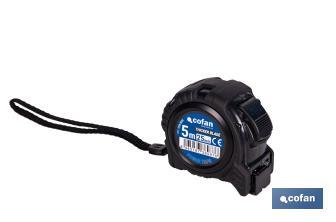 Expositor para flexómetros con hoja de nylon negra y doble cara de Cofan | Incluyen los flexómetros | Varias medidas y capacidades - Cofan