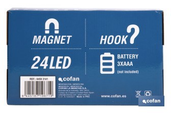 Display stand with 12 units of 24 LED round lamps - Cofan