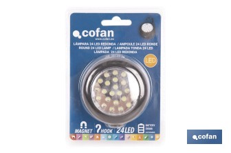 Display stand with 12 units of 24 LED round lamps - Cofan