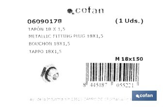 Threaded Plugs - Cofan