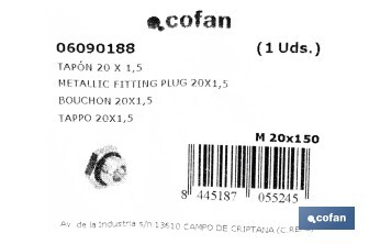 Threaded Plugs - Cofan