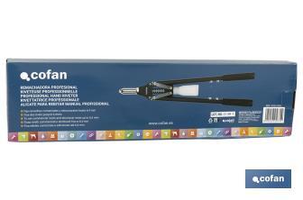 Remachadora profesional de dos brazos | Para remaches desde Ø 3,0 / 3,2 hasta Ø 6,4 mm | Para todo tipo de remaches - Cofan