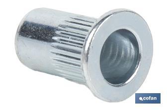 Tuercas Remachables Acero Cabeza Ancha Ranurada - Cofan