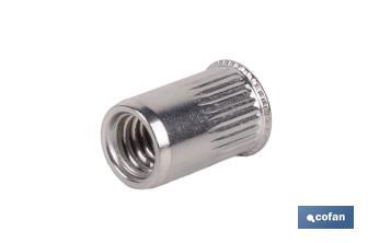 Tuercas remachables ranuradas de cabeza reducida A-2 | Amplia variedad de métricas - Cofan
