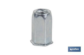 Tuercas Remachables Acero Cabeza Reducida Hexagonal - Cofan