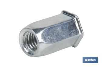 Tuercas Remachables Acero Cabeza Reducida Hexagonal - Cofan