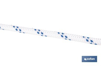 Cuerda Trenzada Polipropileno | Formato: Rollo pequeño | Color: Blanco y Azul - Cofan