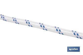 Cuerda Trenzada Polipropileno | Formato: Rollo pequeño | Color: Blanco y Azul - Cofan