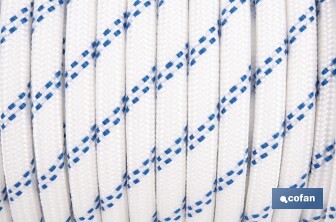 Cuerda Trenzada Polipropileno | Formato: Rollo pequeño | Color: Blanco y Azul - Cofan