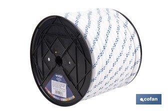 Cuerda Trenzada Polipropileno | Formato: Rollo pequeño | Color: Blanco y Azul - Cofan