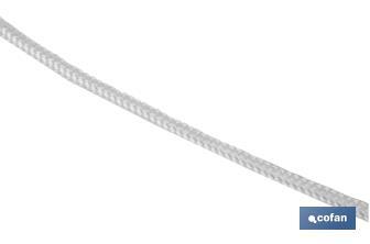 Cordón reforzado para tendederos de pared | Fabricado en poliéster | Madejas con diferentes medidas | Color: Blanco - Cofan