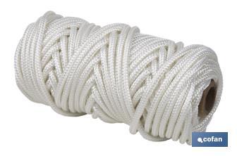 Reinforced washing line rope for wall-mounted clotheslines | Polyester | Clothesline rope available in different lengths | White - Cofan