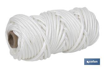 Reinforced washing line rope for wall-mounted clotheslines | Polyester | Clothesline rope available in different lengths | White - Cofan