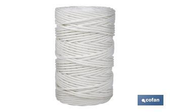 Reinforced washing line rope for wall-mounted clotheslines | Polyester | Clothesline rope available in different lengths | White - Cofan