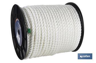 Bobine de Cordage d'Amarrage | Fabriqué 100% en Multifilaments de Polyester | Plusieurs couleurs et mesures à choisir - Cofan