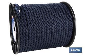 Bobine de Cordage d'Amarrage | Fabriqué 100% en Multifilaments de Polyester | Plusieurs couleurs et mesures à choisir - Cofan