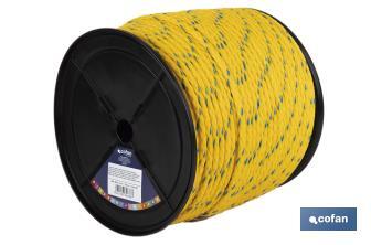 Synthetic Braided Marine Rope | Yellow/Blue | Different sizes - Cofan