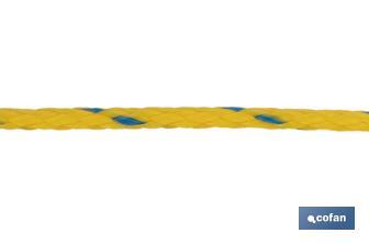 Cuerda Náutica Sintética Trenzada Multiusos | En Color Amarillo/Azul | Diferentes medidas - Cofan