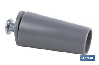 Butée pour volet roulant en PVC | Dimension 40 mm | Inclut vis de filetage métrique 6 | Disponible en plusieurs couleurs - Cofan