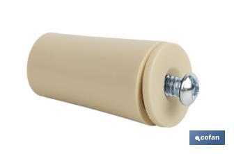 Tappo d’arresto per tapparelle in PVC | Dimensioni: 40 mm | Include vite con filettatura metrica M6 | Disponibile in vari colori - Cofan