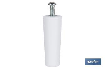 Tope para persianas en PVC, Medida 60 mm, Incluye tornillo métrica 6, Disponible en varios colores