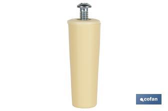 Tope para persianas en PVC, Medida 60 mm, Incluye tornillo métrica 6, Disponible en varios colores