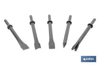 Burin tenaille pour marteau burineur pneumatique | Structure Durable - Cofan
