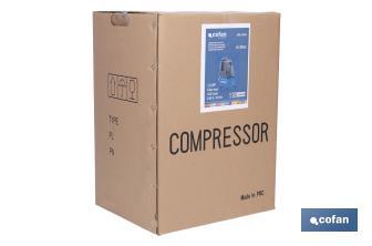 Compresor de pistón coaxial portátil 1,5 HP | Ultraligero y compacto | 6 litros | 2450 rpm | Para uso doméstico y profesional - Cofan