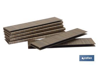 Caja de Grapas | Para Grapadora Neumática | Modelo 90/38mm | 3.000 piezas | Grapas para Grapadora de Aire a Presión - Cofan
