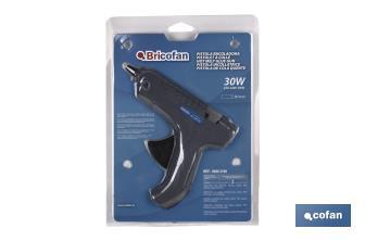 Pistola de cola termofusible Ø 12mm | Pistola de silicona caliente | Sistema de temperatura constante a 165° - Cofan